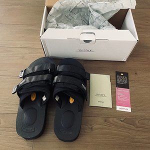 SUICOKE Black MOTO-VPO Sandals, Size US 6.5/ USW 8.5/ EU 38.5